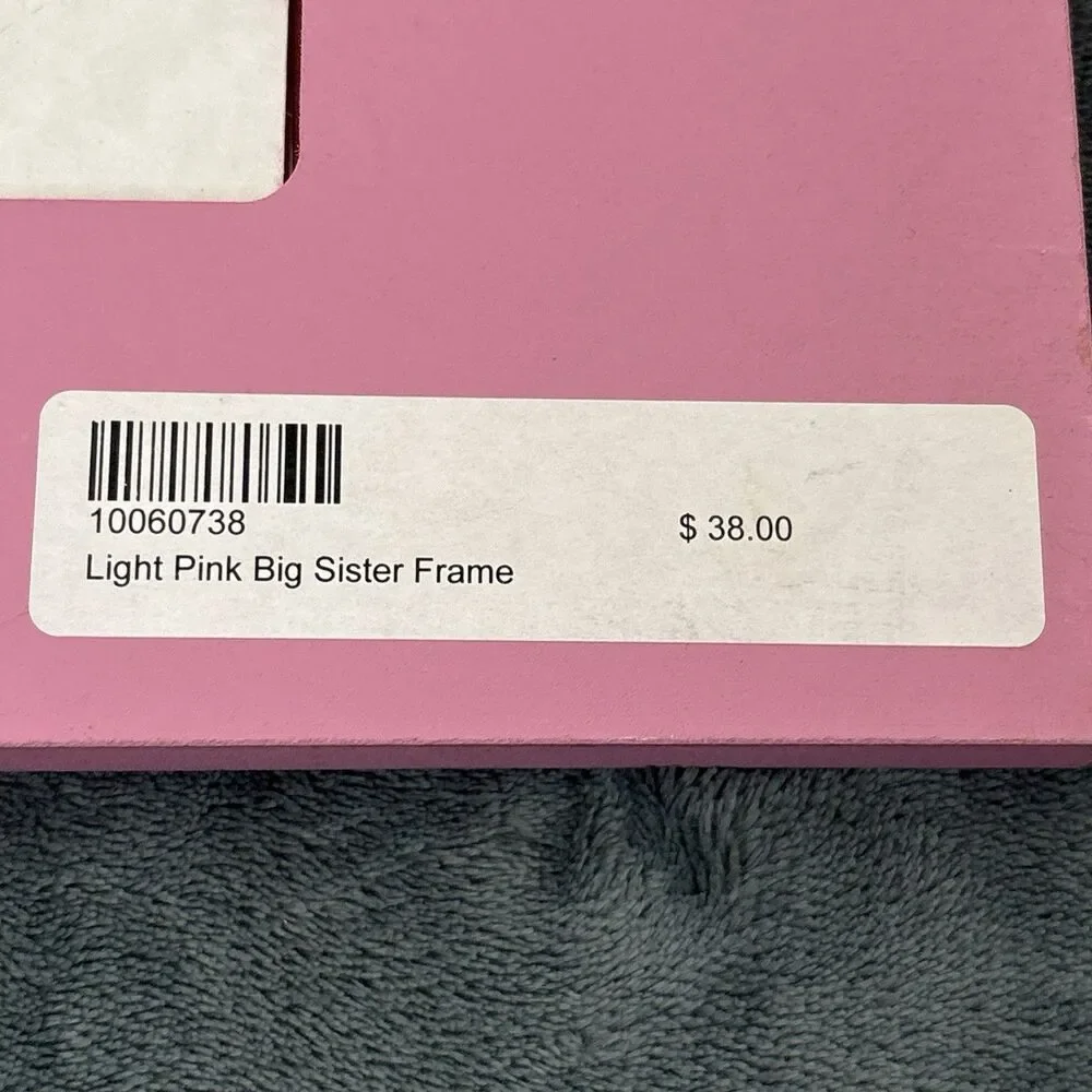 Wooden Big Sister Picture Frame Ribbit-Ribbit Pink 3x4